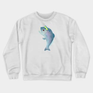 Big Vampire Fish with sunglasses Crewneck Sweatshirt